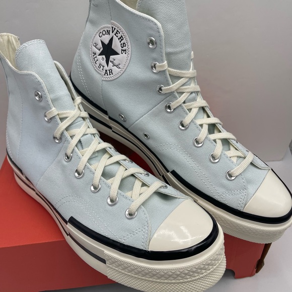 Converse Men’s A03537C CHUCK 70 PLUS HI
AQUA MIST/EGRET/WHITE
High-Top Sneakers - Picture 5 of 16
